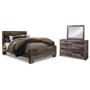 Derekson Queen Panel Bed, Dresser and Mirror