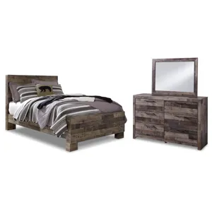 Derekson Full Panel Bed, Dresser and Mirror