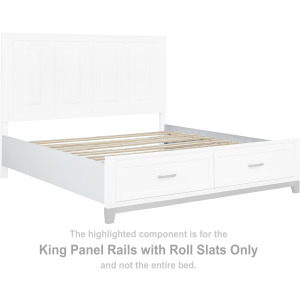 Brynburg King Panel Rails with Roll Slats