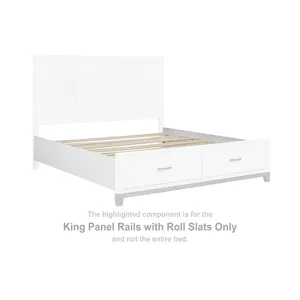 Brynburg King Panel Rails with Roll Slats