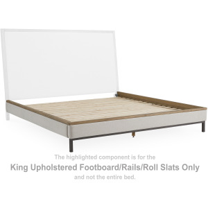 Tomtyn King Upholstered Footboard/Rails/Roll Slats
