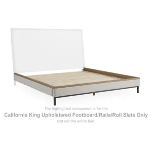 Tomtyn California King Upholstered Footboard/Rails/Roll Slats