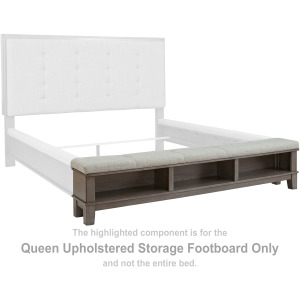 Hallanden Queen Upholstered Storage Footboard
