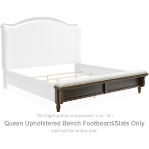 Sturlayne Queen Upholstered Bench Footboard/Slats