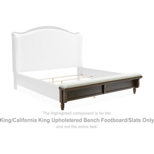 Sturlayne King/California King Upholstered Bench Footboard/Slats