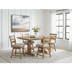 Ridgester Counter Height Dining Table and 4 Barstools