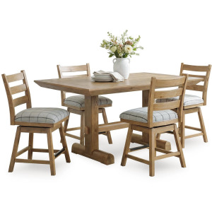Ridgester Counter Height Dining Table and 4 Barstools