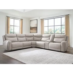 Gravier 6-Piece Power Reclining Sectional with Storage Console