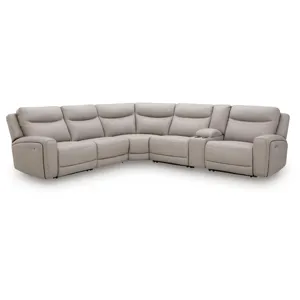 Gravier 6-Piece Power Reclining Sectional with Storage Console