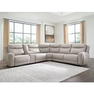 Gravier 6-Piece Power Reclining Sectional with Storage Console