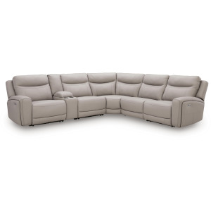 Gravier 6-Piece Power Reclining Sectional with Storage Console
