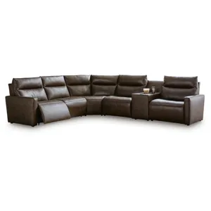 ModZ 6-Piece Power Reclining Sectional with Audio Console