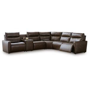 ModZ 6-Piece Power Reclining Sectional with Audio Console