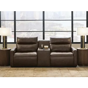 ModZ 3-Piece Power Reclining Sectional Loveseat with Audio Console