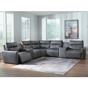 ModZ 7-Piece Power Reclining Sectional with Audio Consoles