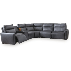 ModZ 6-Piece Power Reclining Sectional with Audio Console