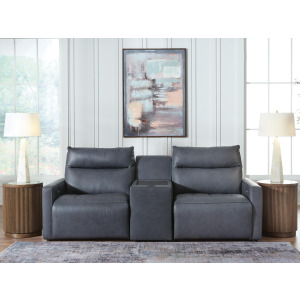 ModZ 3-Piece Power Reclining Sectional Loveseat with Audio Console