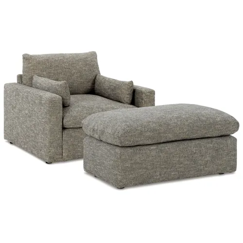 Dramatic Oversized Chair and Ottoman