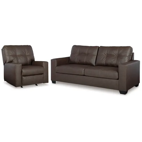Barlin Mills Sofa and Recliner