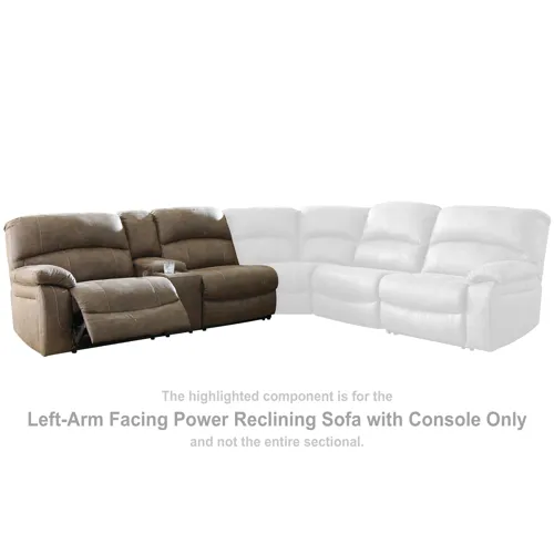 Segburg Left-Arm Facing Power Reclining Sofa with Console