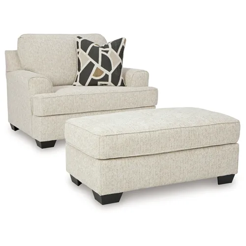 Heartcort Oversized Chair and Ottoman