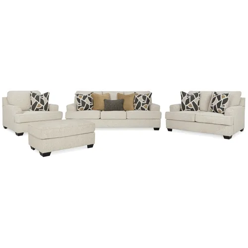 Heartcort Sofa, Loveseat, Oversized Chair and Ottoman