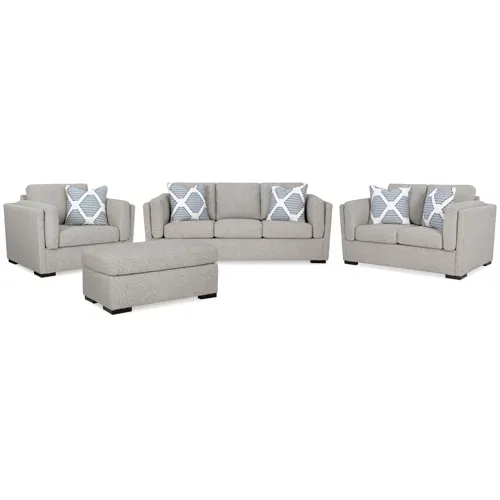 Evansley Sofa, Loveseat, Oversized Chair and Ottoman
