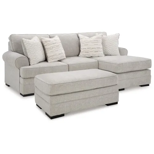 Eastonbridge Sofa Chaise and Ottoman