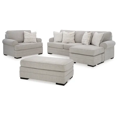 Eastonbridge Sofa Chaise, Oversized Chair, and Ottoman