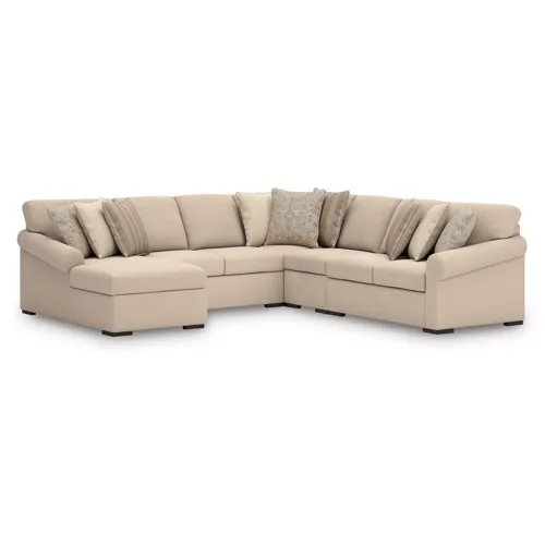 LadyMae 5-Piece Sectional with Chaise