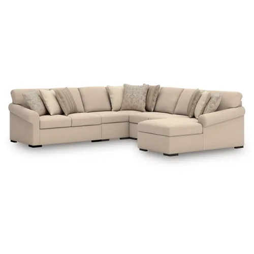 LadyMae 5-Piece Sectional with Chaise