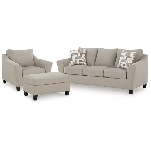 Willarae Sofa, Oversized Chair and Ottoman