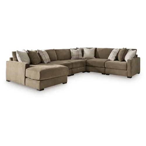 Camellia-Court 6-Piece Sectional with Chaise