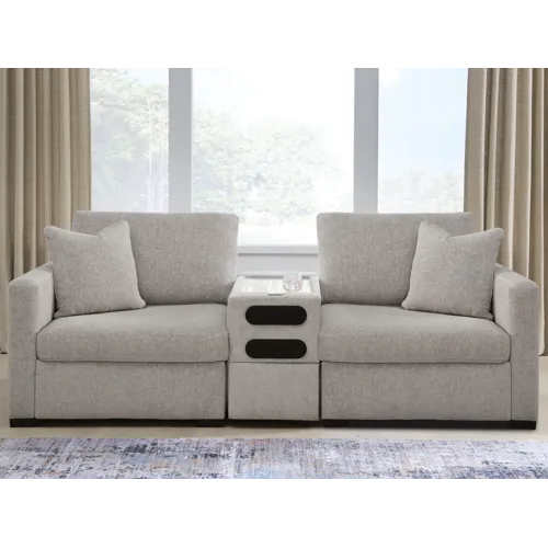 ModMax Luxe 3-Piece Sectional Loveseat with Audio Console