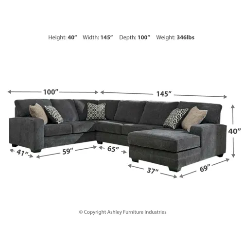 Tracling 3-Piece Sectional with Chaise