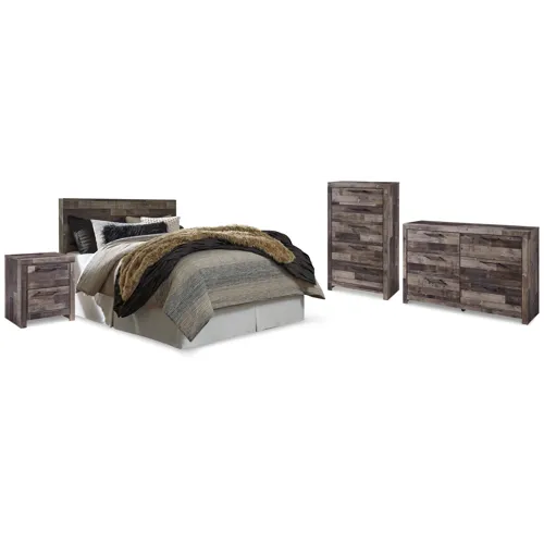 Derekson Queen Panel Headboard, Dresser, Chest and Nightstand