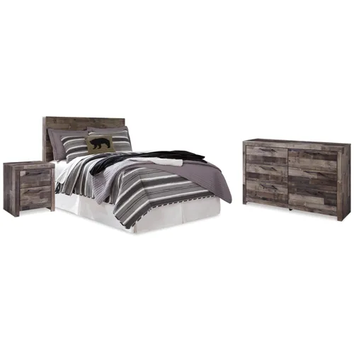 Derekson Full Panel Headboard, Dresser and Nightstand