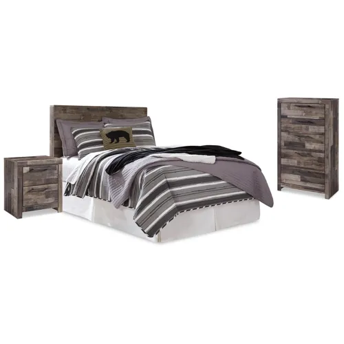 Derekson Full Panel Headboard, Chest and Nightstand