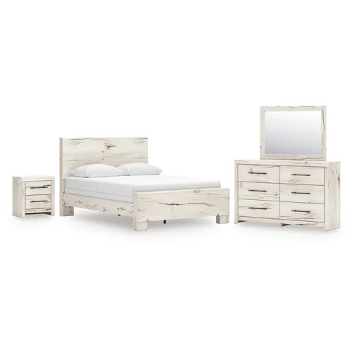 Lawroy Queen Panel Bed, Dresser, Mirror and Nightstand