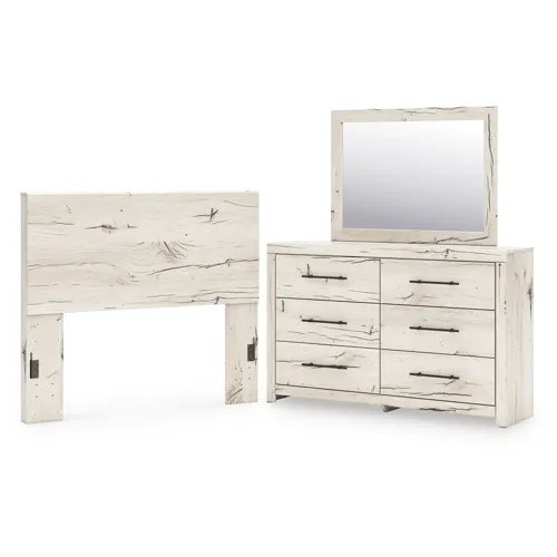 Lawroy Full Panel Headboard, Dresser and Mirror