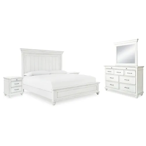 Kanwyn Queen Panel Bed, Dresser, Mirror and 2 Nightstands