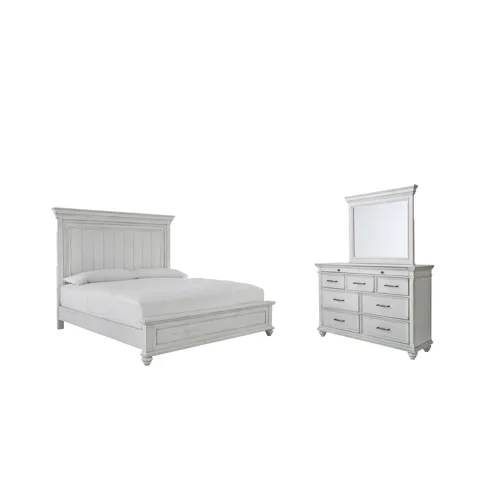 Kanwyn Queen Panel Bed with Dresser and Mirror