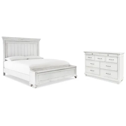 Kanwyn King Storage Panel Bed and Dresser