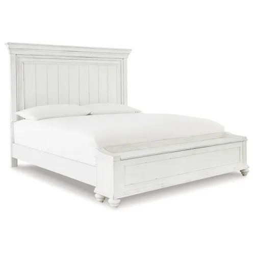 Kanwyn Panel Bed with Storage Bench