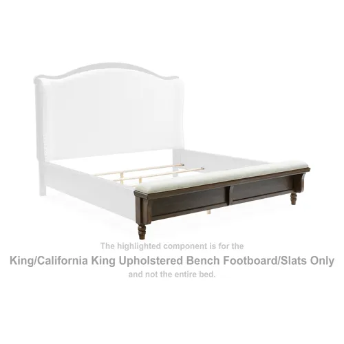 Sturlayne King/California King Upholstered Bench Footboard/Slats