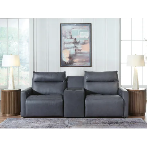 ModZ 3-Piece Power Reclining Sectional Loveseat with Audio Console