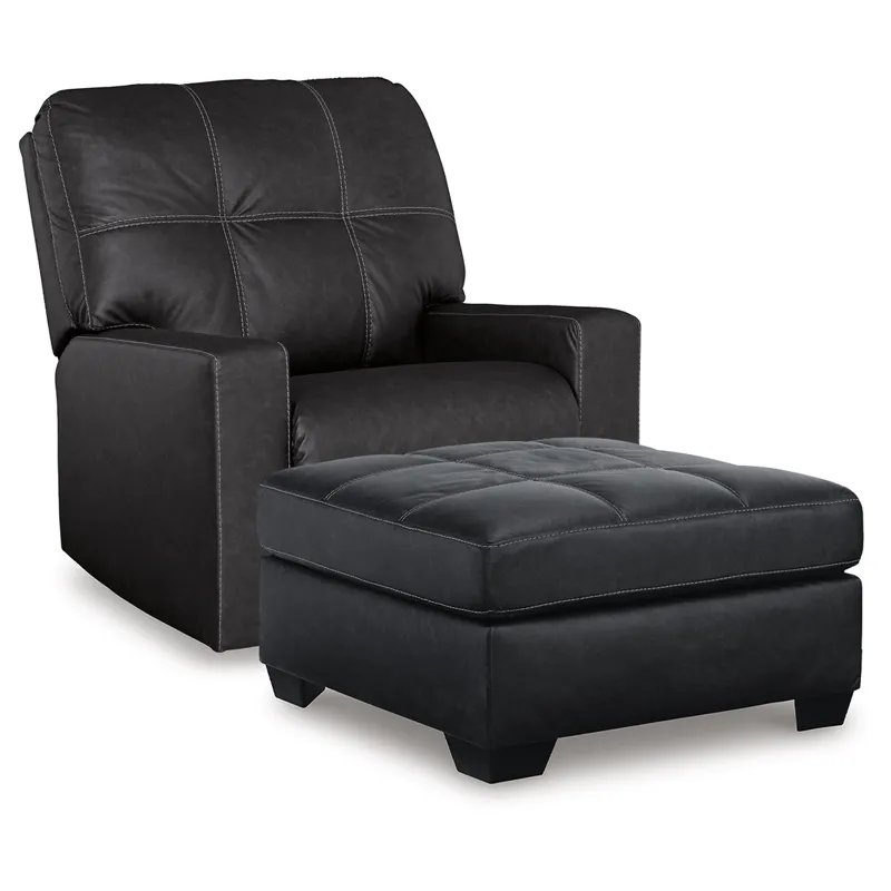 Barlin Mills Recliner and Oversized Accent Ottoman
