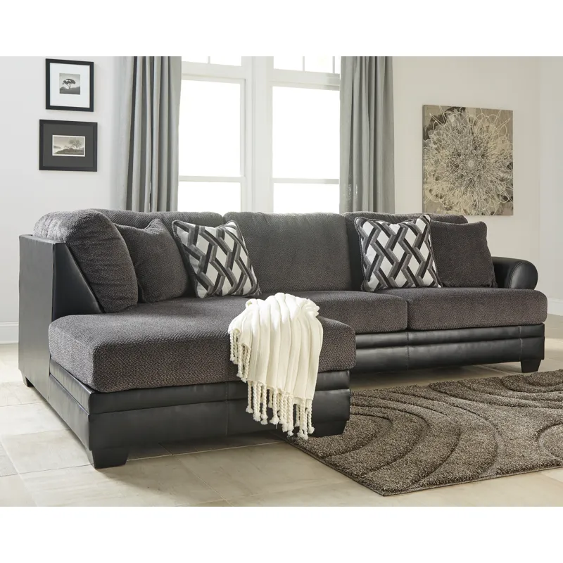 Kumasi 2-Piece Sectional with Chaise and Swivel Accent Chair