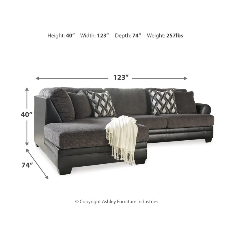 Kumasi 2-Piece Sectional with Chaise and Swivel Accent Chair