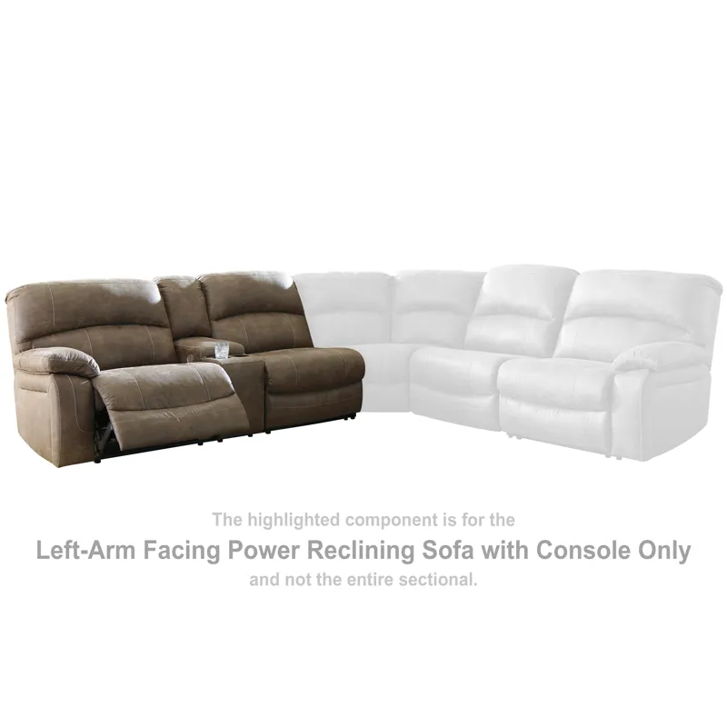 Segburg Left-Arm Facing Power Reclining Sofa with Console
